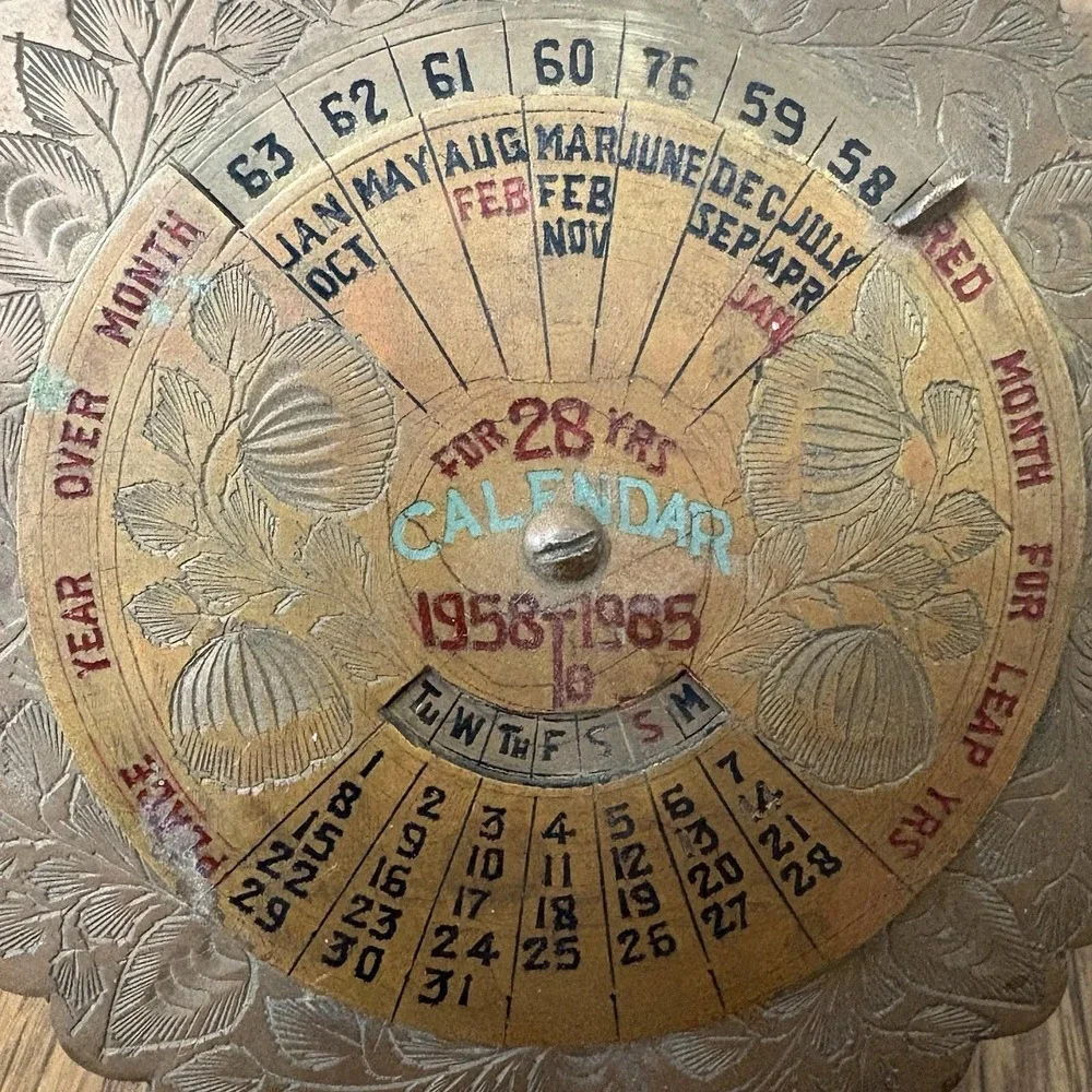 Vintage 28 Year Desktop 1958-1985 Perpetual Calender